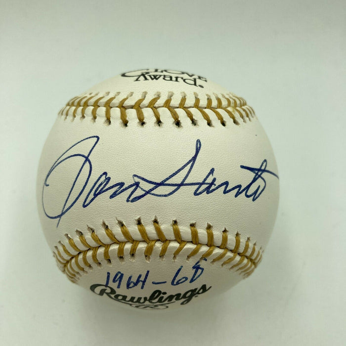 Mint Ron Santo 1964-1968 Signed Rawlings Official Gold Glove Baseball JSA COA