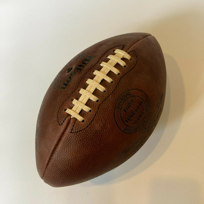 Bart Starr #15 Super Bowl I, II Champs Signed Vintage Wilson NFL Football JSA