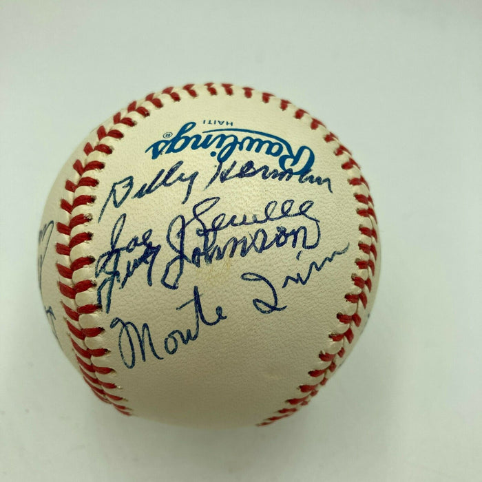 Beautiful HOF Multi Signed Baseball Willie Stargell Lou Brock 12 Sigs JSA COA