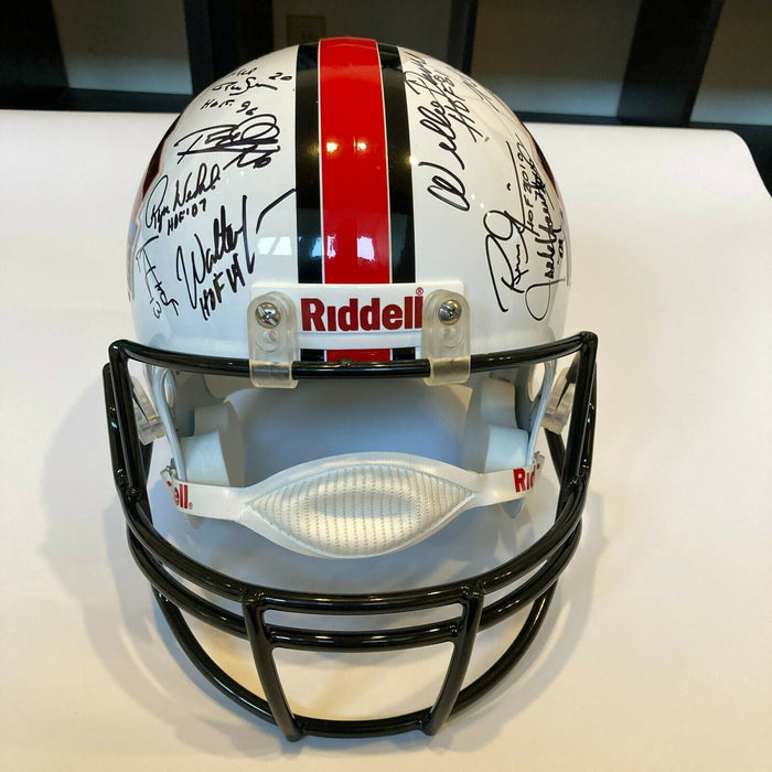 Beautiful HOF Multi Signed Full Size Football Helmet 26 Sigs JSA COA