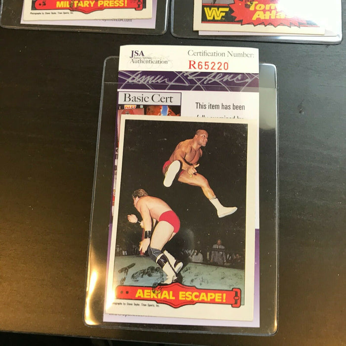 Lot Of (3) Tony Atlas WWE Signed Autographed Wrestling Cards JSA COA