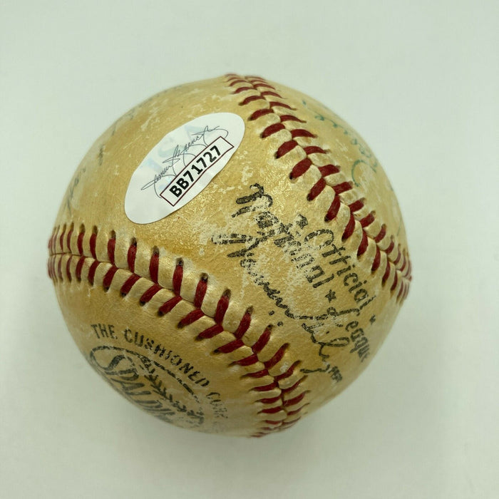 1955 All Star Game Team Signed Baseball Mickey Mantle Nellie Fox JSA COA