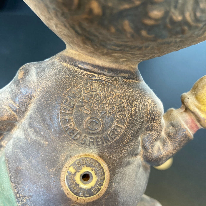 1940's Rempel MFG Brooklyn Dodgers Ho Jo The Hobo Bum Mascot Rubber Doll & Pin