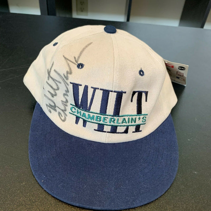 Rare Wilt Chamberlain Signed Personal Model Hat Cap With PSA DNA COA Lakers