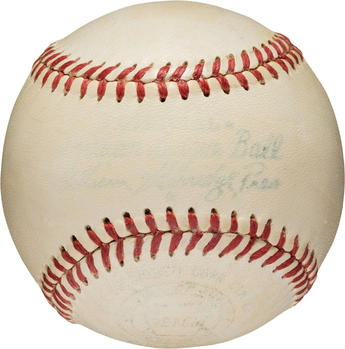 Rare Red Rolfe Single Signed 1950 American League Baseball PSA DNA & JSA COA