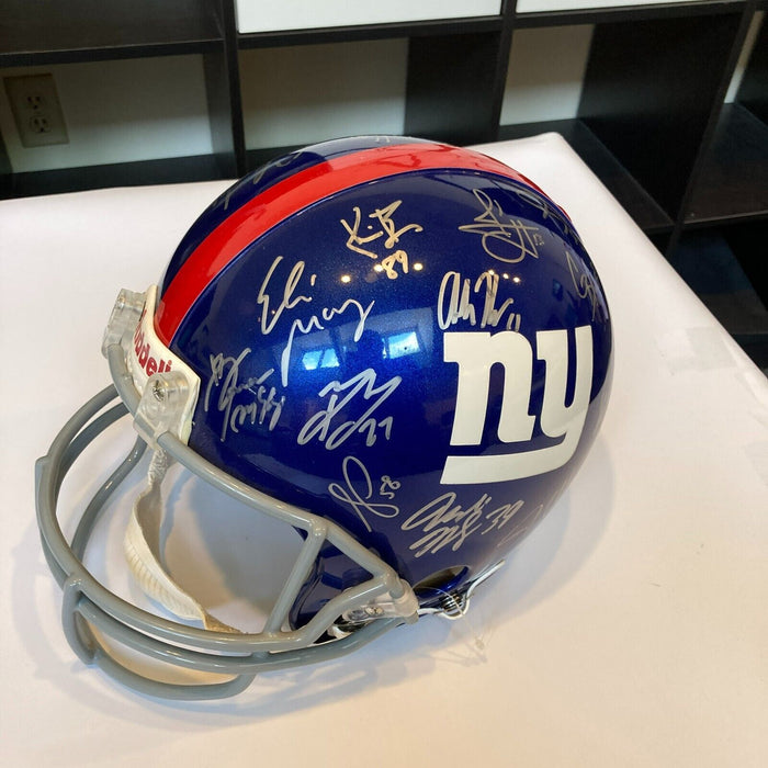 2007 New York Giants Super Bowl Champs Team Signed Full Size Helmet JSA COA