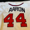 Beautiful Hank Aaron Signed 1980's Atlanta Braves Game Issued Jersey JSA COA