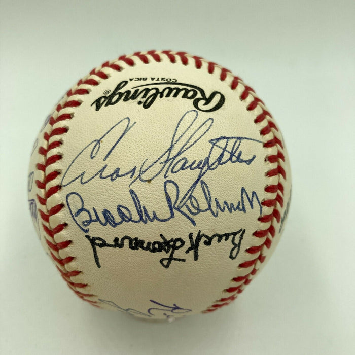 Beautiful Ted Williams Hall Of Fame Multi Signed Baseball 22 Sigs Beckett COA