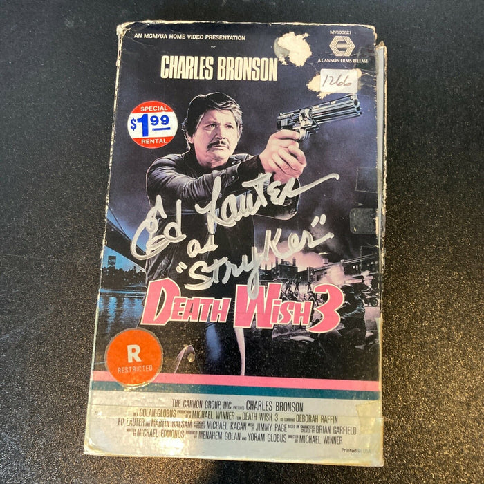 Ed Lauter Signed Autographed Death Wish 3 VHS Movie With JSA COA