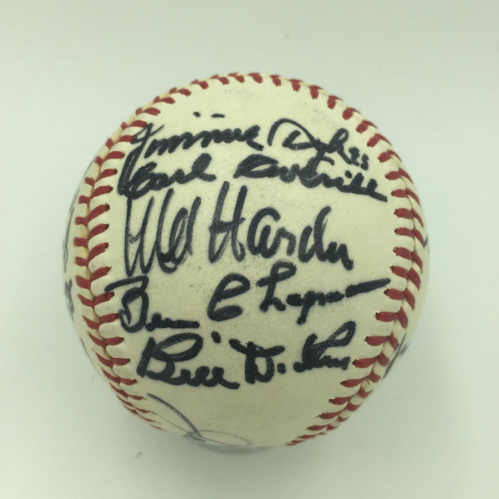 Joe Dimaggio Elston Howard Lefty Grove Hall Of Fame Signed Baseball PSA DNA COA
