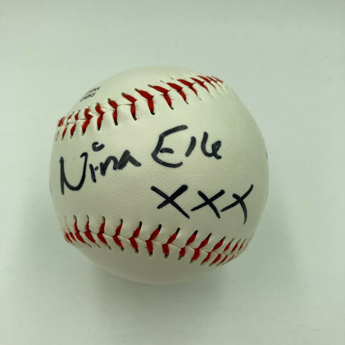 Nina Elle "I Love Balls" Porn Star Signed Autographed Baseball