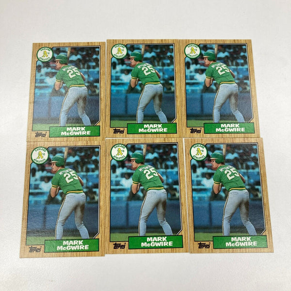 Lot Of (6) 1987 Topps Mark Mcgwire Rookie Cards RC