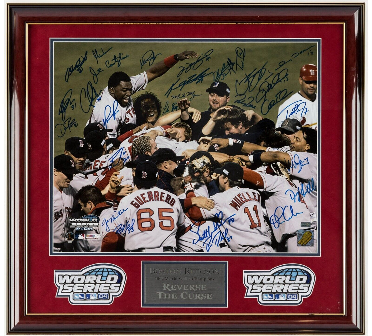 Boston Red Sox fashion 2004 Photo Unframed Matted 16 x 12 World Series Champs Hologram