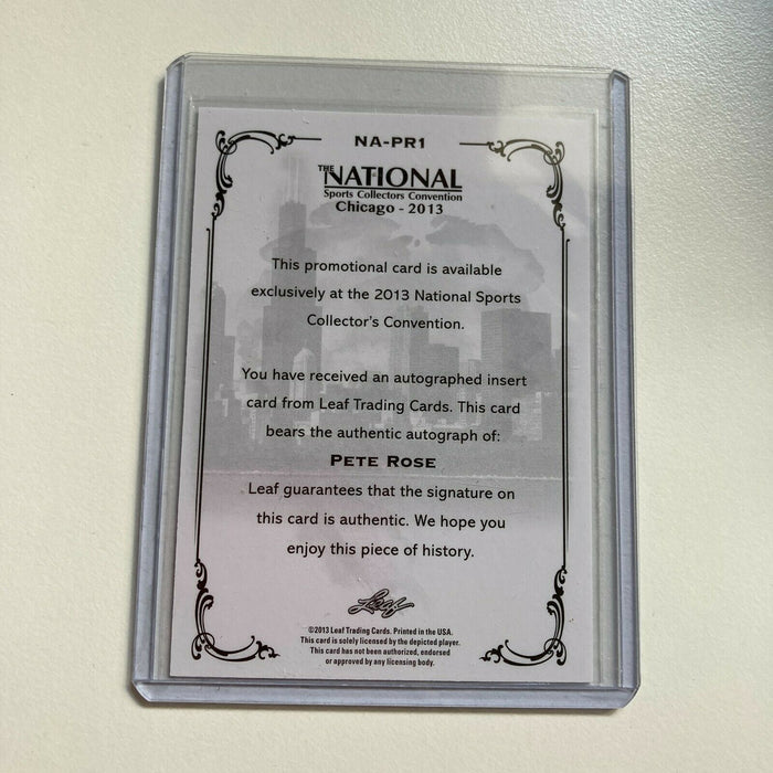 2013 Leaf National Convention Pete Rose Auto #5/20 Signed Baseball Card