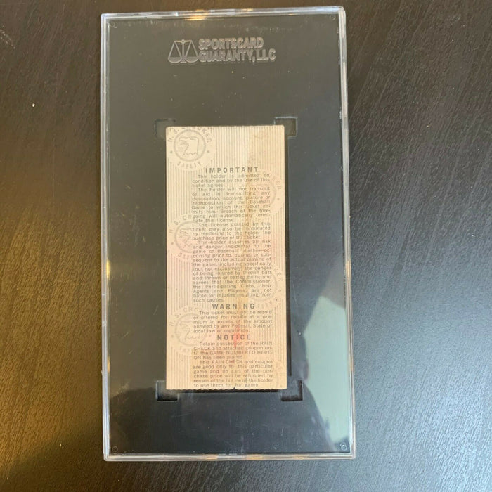 Carl Yastrzemski Signed 1975 World Series Ticket Carlton Fisk Home Run SGC