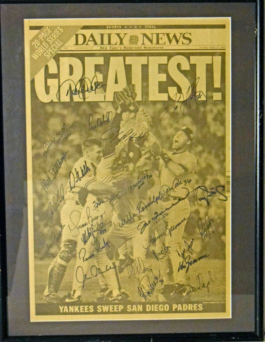 1996 NY Yankees World Series Framed Newspaper Cover Print 