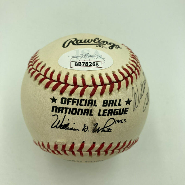 Jim Brown Hall Of Famers & Legends Signed Baseball With JSA COA NFL
