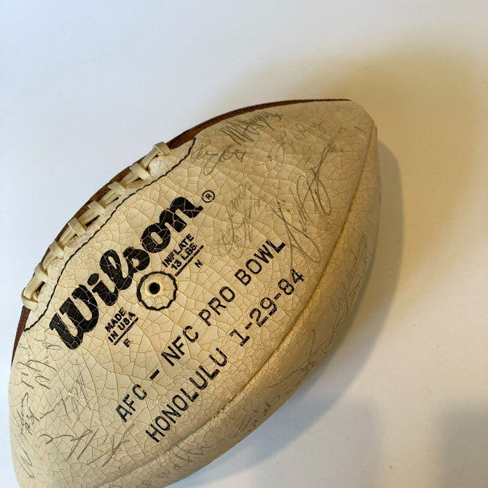 1984 Pro Bowl Team Signed Football Walter Payton Joe Montana JSA COA