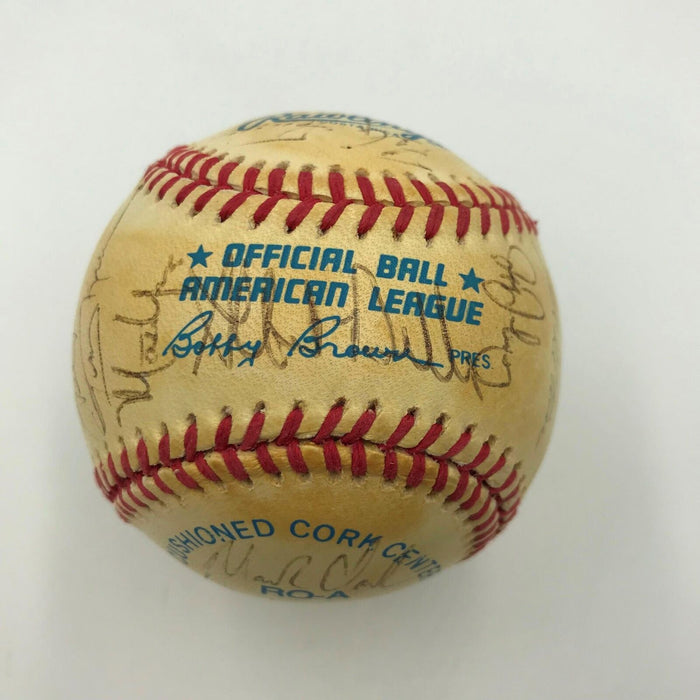 1993 Cleveland Indians Team Signed Game Used American League Baseball JSA COA