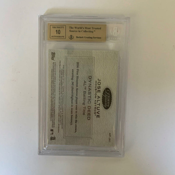 2016 Topps Dynasty Jose Altuve Auto Game Used Patch #10/10 BGS 9.5 Gem Mint