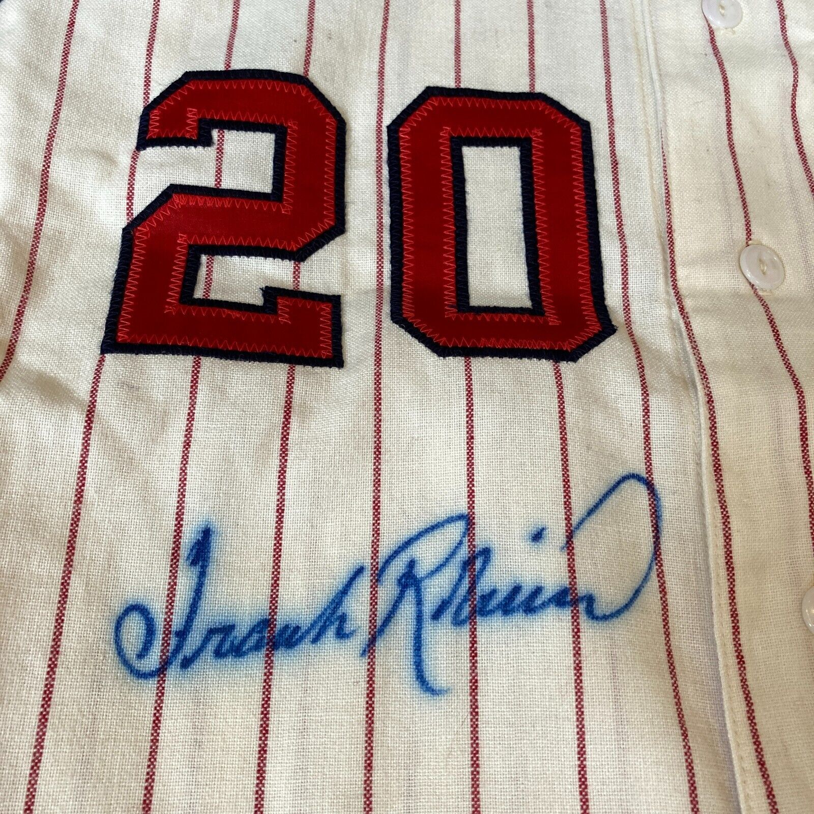 Lot Detail - Frank Robinson Signed Mitchell and Ness Cincinnati