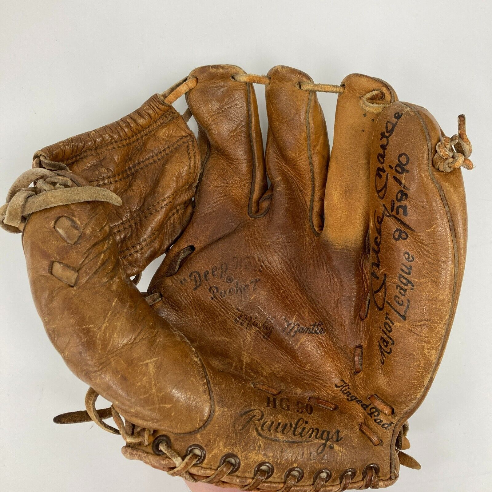 Mickey Mantle Signed 1950's Rawlings Game Model Baseball Glove PSA DNA