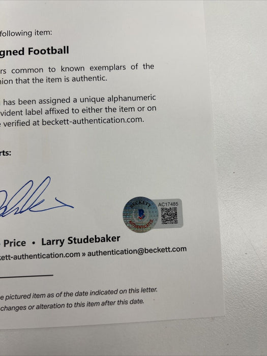 Paul Bear Bryant Signed Autographed Football Beckett COA