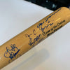 1999 NY Yankees World Series Champs Team Signed Bat Derek Jeter Steiner COA