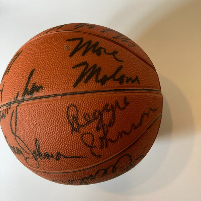 1983 Philadelphia 76ers Team Signed Basketball With Julius Erving Dr. J