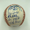 Derek Jeter Mariano Rivera Cour Four Rookie 1995 Yankees Signed Baseball JSA