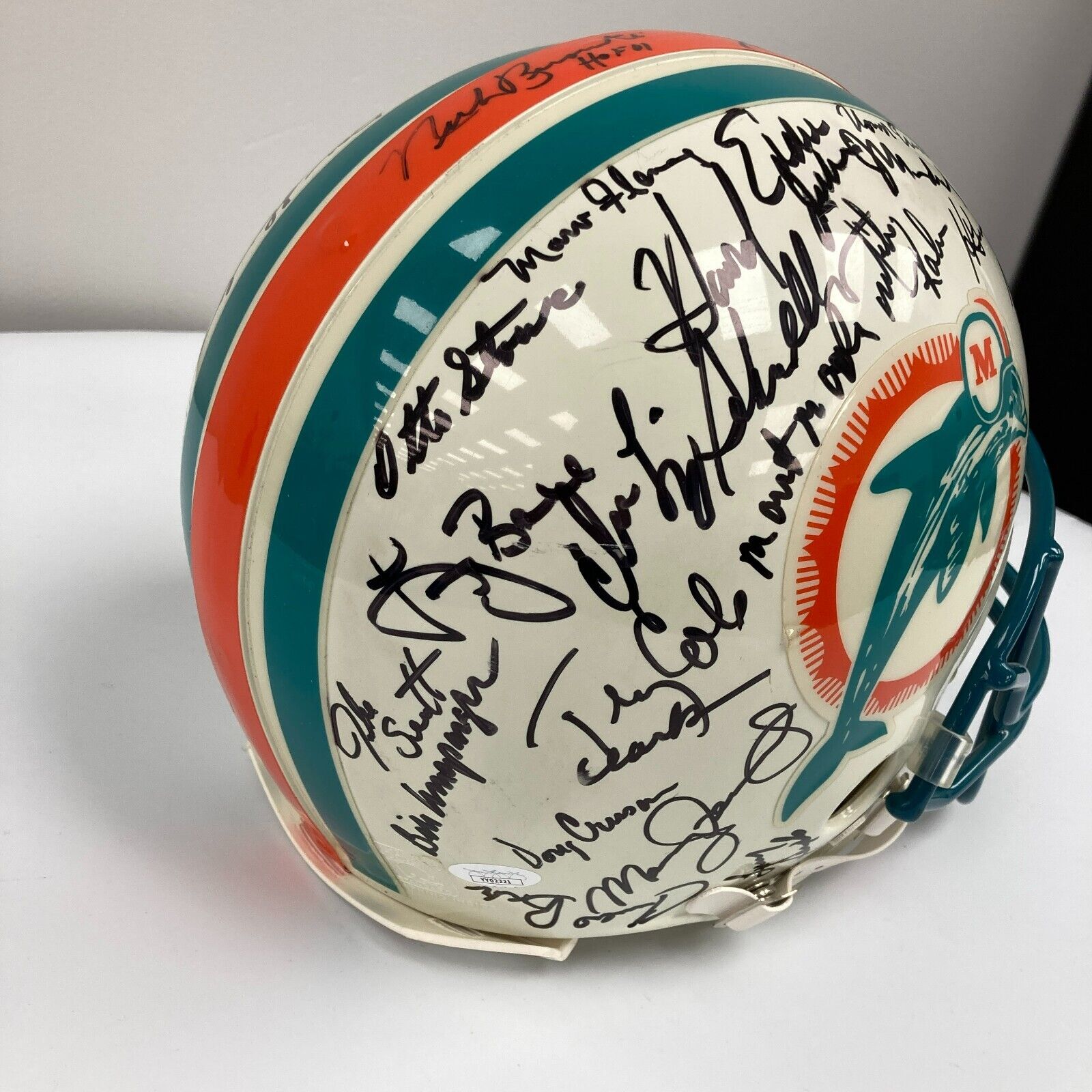 1972 Miami Dolphins Super Bowl Champs Team Signed Authentic Game Helmet JSA  COA