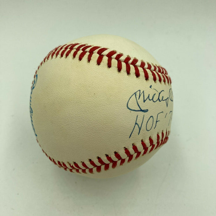 Beautiful Mickey Mantle Hall Of Fame 1974 Signed American League Baseball JSA