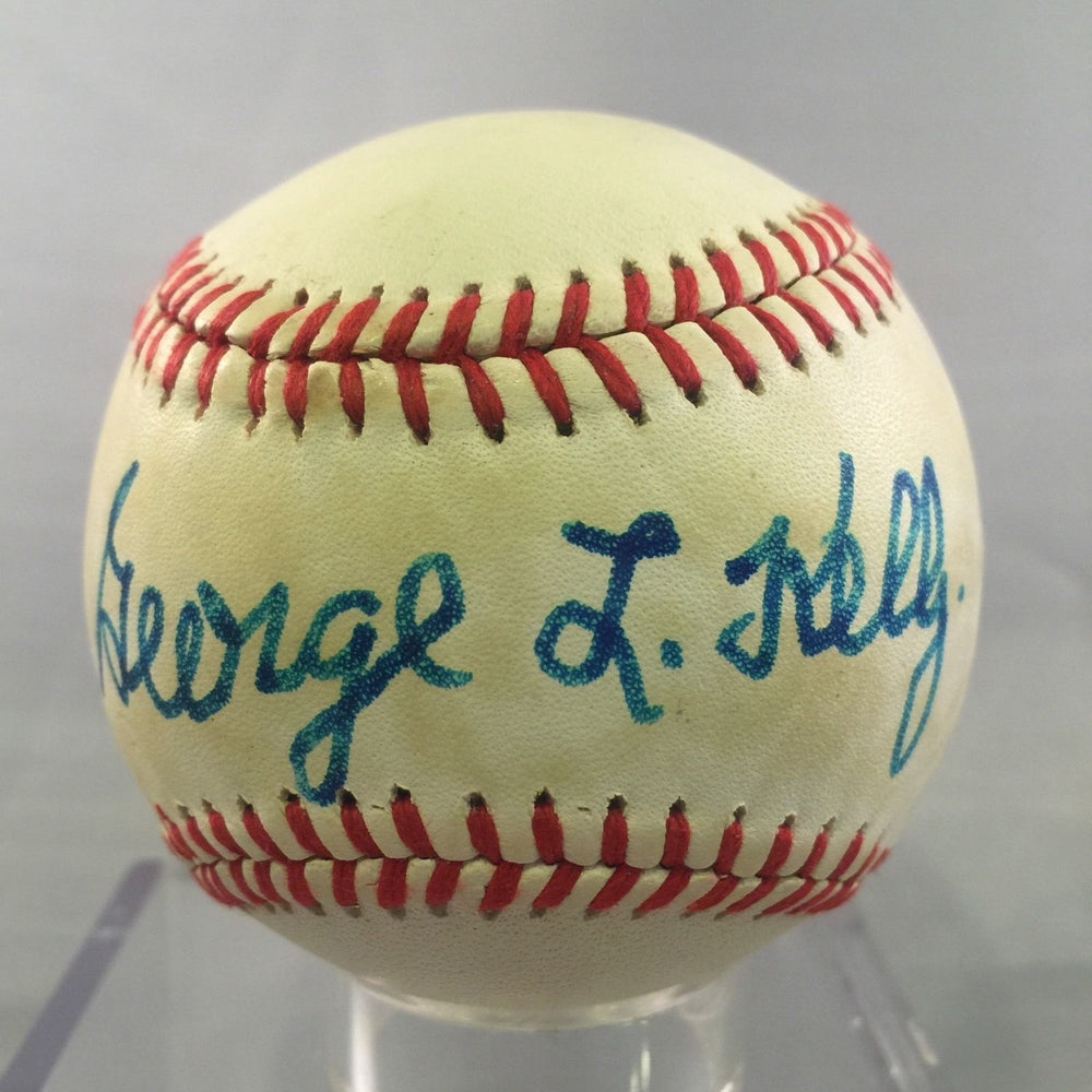 1970's George Kelly Single Signed Autographed NL Feeney Baseball PSA DNA LOA HOF