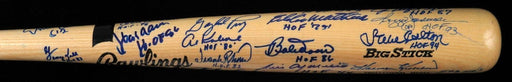 Beautiful Hall Of Fame Multi Signed Bat 31 Sigs Willie Mays Koufax Aaron JSA COA