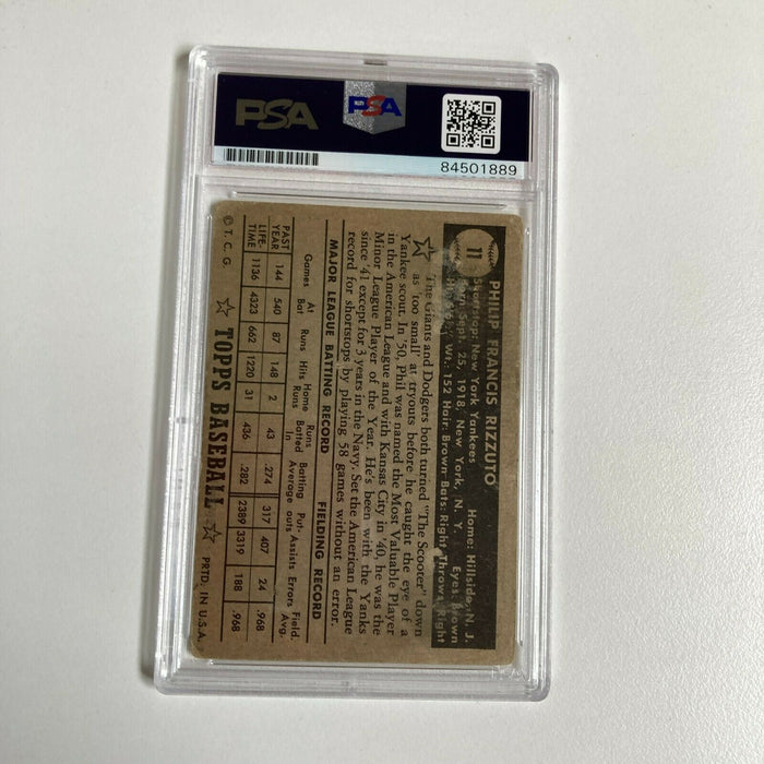 1952 Topps Phil Rizzuto Signed Autographed Baseball Card PSA DNA