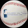 Beautiful Mariano Rivera Signed Heavily Inscribed STAT Baseball Steiner