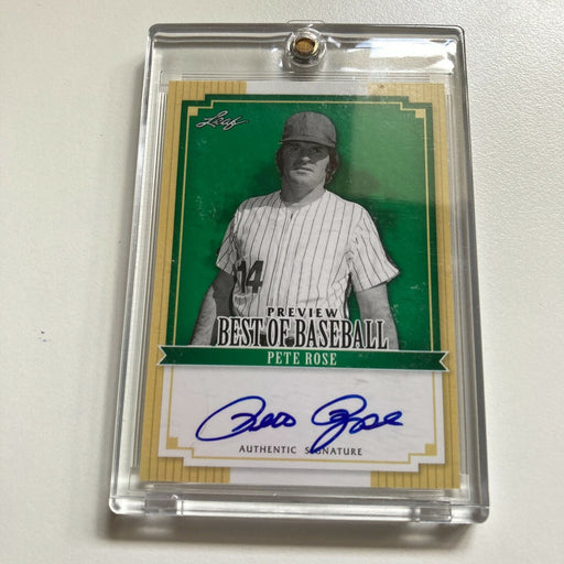 2012 Leaf Best Of Baseball Pete Rose Auto Signed Autographed Baseball Card