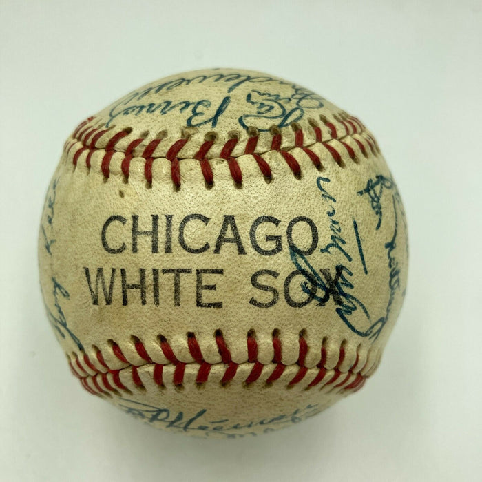 1957 Chicago White Sox Team Signed Autographed Baseball With Nellie Fox