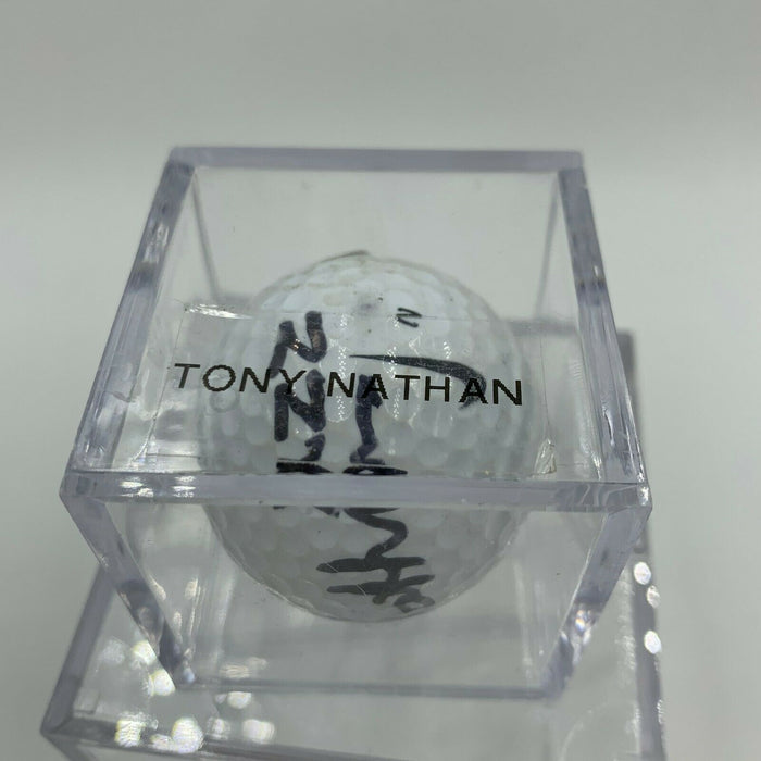 Tony Nathan NFL Signed Autographed Golf Ball PGA With JSA COA