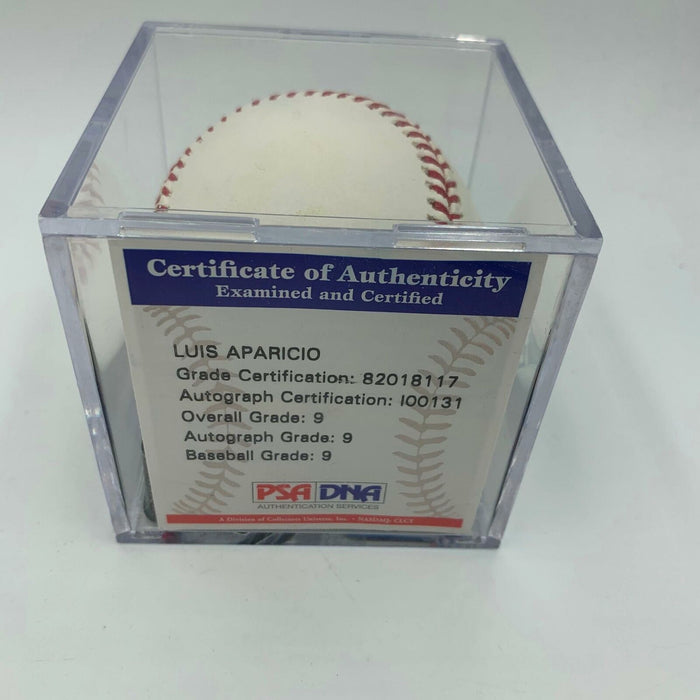Luis Aparicio Signed Major League Baseball PSA DNA COA Graded 9 MINT