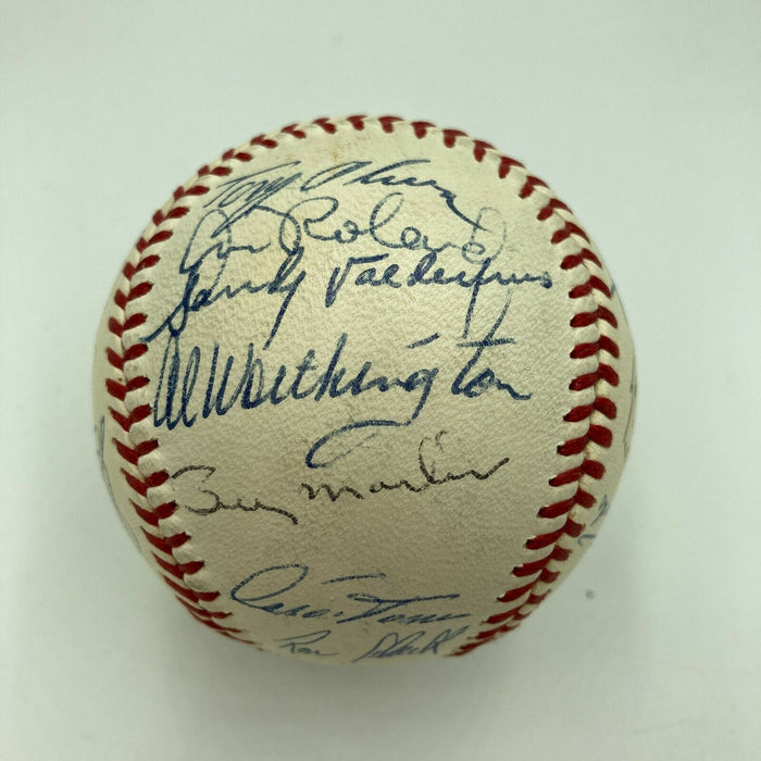 Beautiful 1967 Minnesota Twins Team Signed Baseball Harmon Killebrew JSA COA