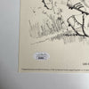 Lee Roy Selmon Signed 1981 Shell Oil Art Print Tampa Bay Bucs 10.75x13.5 JSA COA