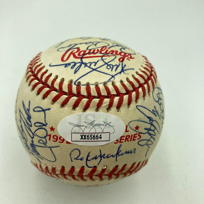 1992 Toronto Blue Jays World Series Champs Team Signed W.S. Baseball JSA COA