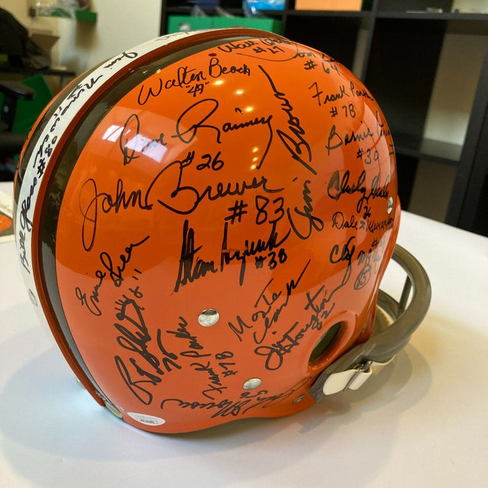 1964 Cleveland Browns Super Bowl Champs Team Signed Helmet Jim Brown JSA COA