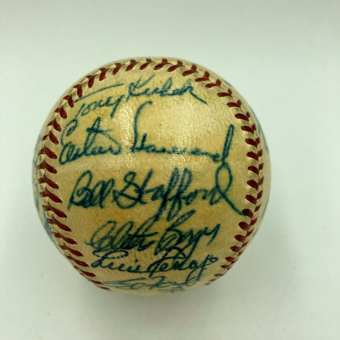 1961 New York Yankees World Series Champs Team Signed Baseball Roger Maris JSA