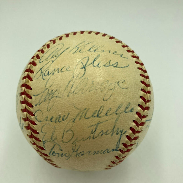 1956 Kansas City Athletics A's Team Signed American League Baseball JSA COA