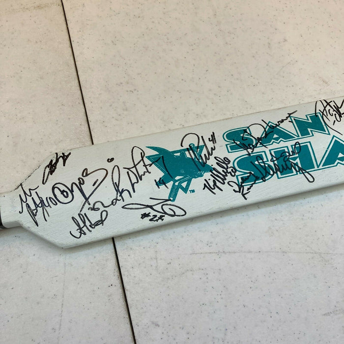 1991–92 San Jose Sharks Inaugural Season Team Signed Goalie Stick JSA COA