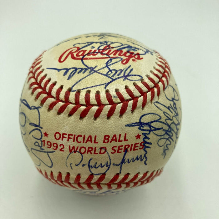 1992 Toronto Blue Jays World Series Champs Team Signed W.S. Baseball JSA COA