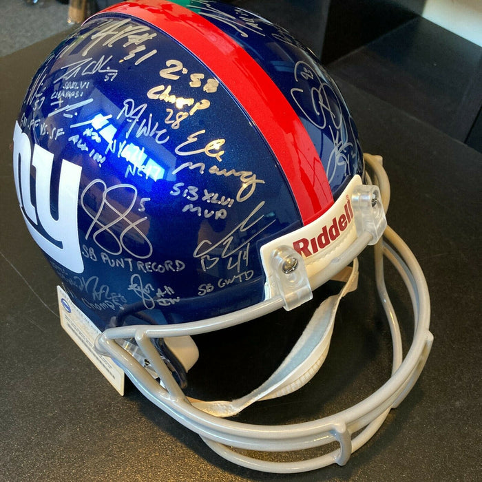 Stunning 2011 New York Giants Super Bowl Champs Team Signed Helmet Steiner COA