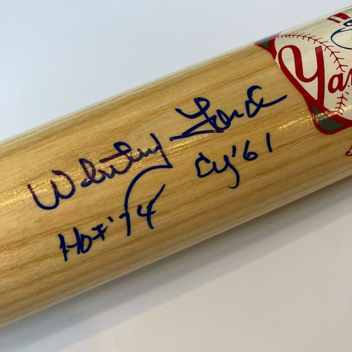 Whitey Ford Cy Young 1961 HOF 1974 Signed Cooperstown Baseball Bat JSA COA